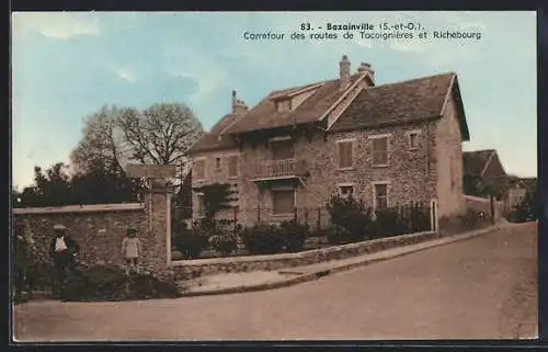 AK Bazainville, Carrefour des routes de Tacoignières et Richebourg