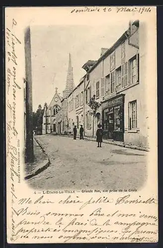 AK L`Étang-la-Ville, Grande Rue, vue prise de la Croix