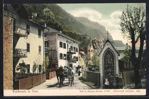 AK Waidbruck, Gasthof Sonne mit Strassenpartie