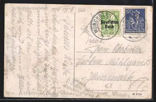 AK Münchberg / Fichtelgebirge, Panorama des Ortes