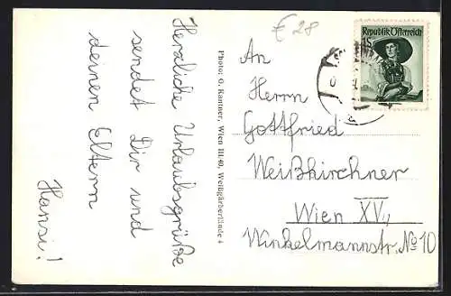 AK Hochleithen /N.-Oe., Traunfeld, Kirche, Gasthaus zur Gemütlichkeit, Ortsansicht