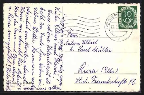 AK Oldenburg / O., Strasse am Stau, Boote im Hafen