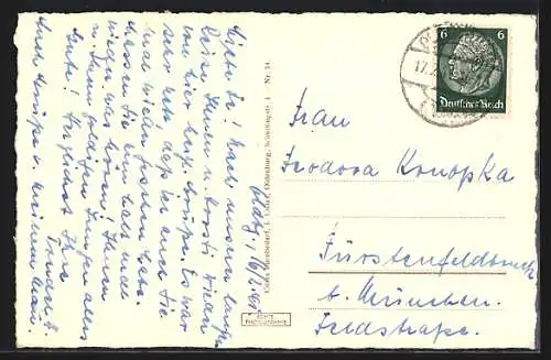 AK Oldenburg i. O., Flusspartie mit Fischerboote am Ufer