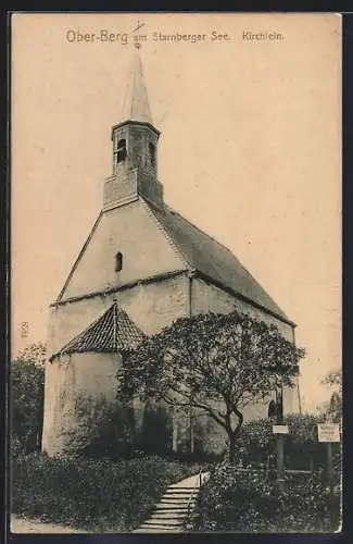 AK Ober-Berg, Kirchlein & Jesu Kreuz