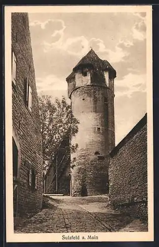 AK Sulzfeld / Main, Blick auf Turm