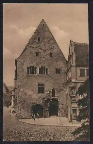 AK Ochsenfurt / Main, Altes Rathaus mit Pranger