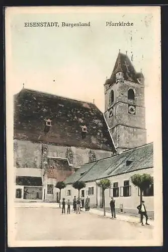 AK Eisenstadt, Ansicht der Pfarrkirche