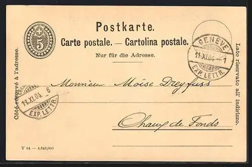 AK Cacao Suchard, Exposition universelle Paris 1900, Reklame für Schokolade