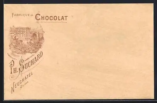 AK Neuchatel, Fabrique de Chocolat Ph. Suchard, Reklame für Schokolade, Fabrique No. 3