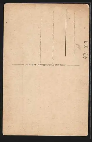 AK Stormarnia Wundermöbel von Carl Wiech, Modell eines Bauwerkes