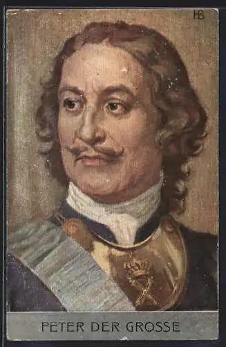 Künstler-AK Portrait Peter der Grosse von Russland