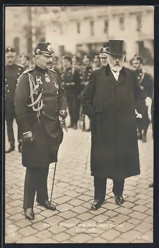 AK Zürich, Kaiser Wilhelm II. mit Präsident Forrer