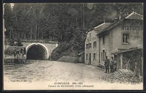 AK Bussang, Tunnel de Bussang côté allemand pendant la campagne 1914-1917