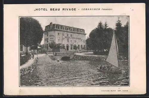 AK Gérardmer, Hôtel Beau Rivage avec voilier sur le lac