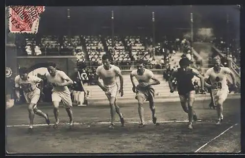 AK Start des 1500m-Laufs, Olympia 1912 in Stockholm