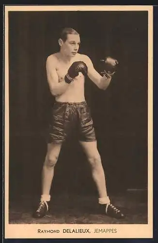 AK Raymond Delalieux, Jemappes, Boxer in Kämpferpose