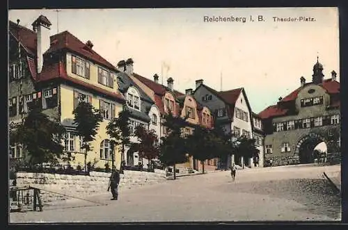 AK Reichenberg / Liberec, Theodor-Platz