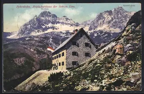 AK Priel Schutzhaus, Blick zur Berghütte