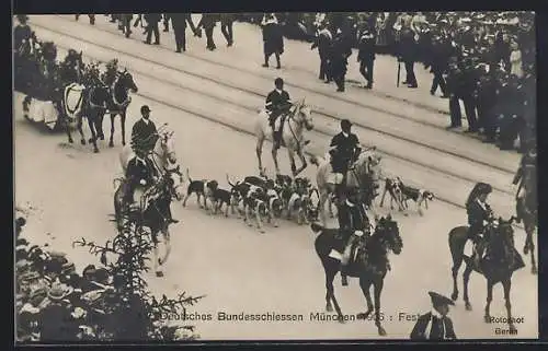 AK München, XV. Deutsches Bundesschiessen 1906, Festzug