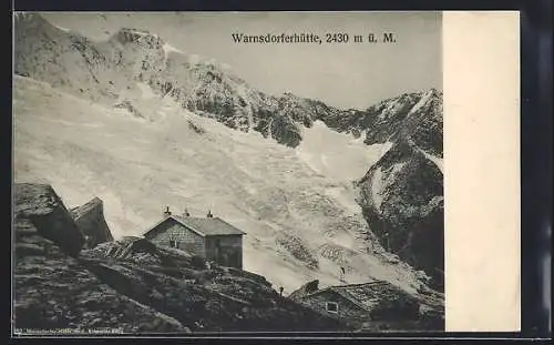AK Warnsdorferhütte, Panorama mit Blick ins Schneefeld
