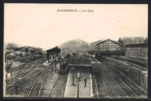 AK Hazebrouck, Les Quais, Bahnhof