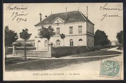 AK Fontaines-les-Chalon, La Mairie