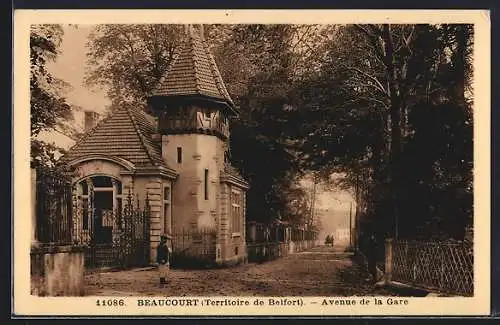 AK Beaucourt, Avenue de la Gare