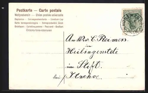 Lithographie Paar im Frühling in Automobil