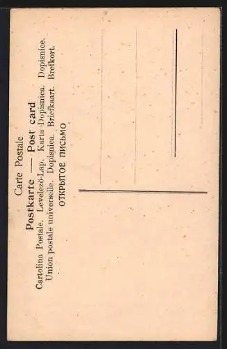 AK Küssendes Paar mit starkem Grössenunterschied, frauenfeindlicher Humor