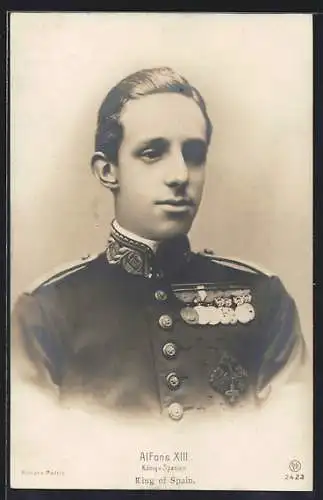 AK S. M. Alfonso XIII. von Spanien in Uniform