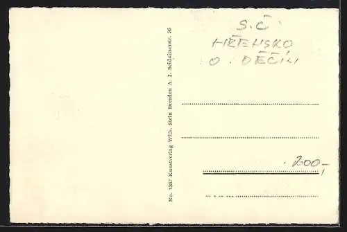 AK Herrnskretschen-Hrensko, an der Mühle