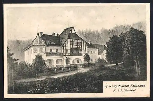 Künstler-AK Wien, Hotel-Restaurant Sofienalpe