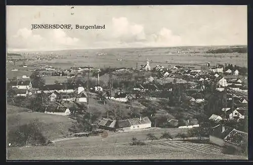 AK Jennersdorf /Burgenland, Gesamtansicht vom Berg aus