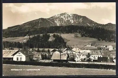 AK Mitterbach am Erlaufsee, Ortsansicht mit Gemeindealpe