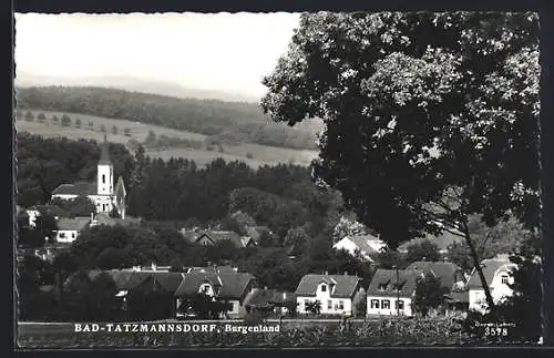 AK Bad Tatzmannsdorf /Burgenland, Gesamtansicht vom Feld aus