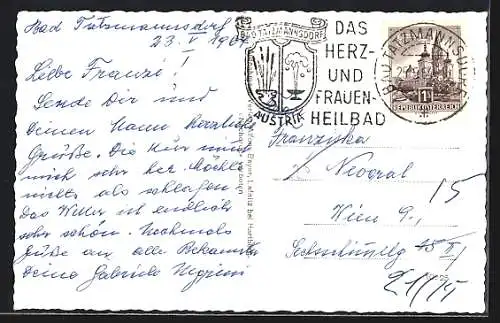 AK Bad Tatzmannsdorf /Burgenland, Gesamtansicht vom Feld aus