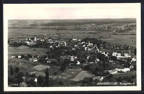 AK Jennersdorf / Burgenland, Totalansicht aus der Luft gesehen