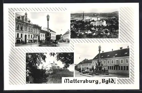 AK Mattersburg, Volksbank und Ortsansichten