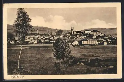 AK Furth i. W., Blick von der Bergwiese auf den Ort