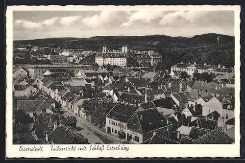 AK Eisenstadt, Teilansicht mit Schloss Esterházy