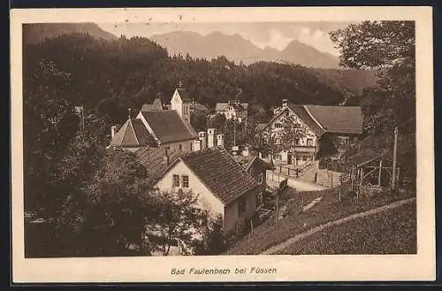 AK Bad Faulenbach, Teilansicht mit Kirchturm