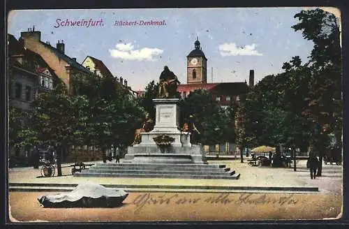 AK Schweinfurt am Main, Rückert-Denkmal