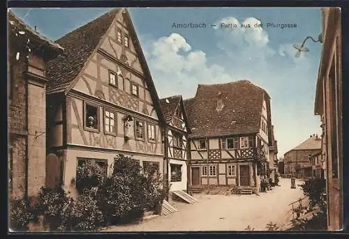 AK Amorbach, Pfarrgasse, Häuseransichten