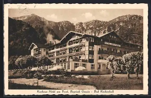 AK Bayerisch Gmain, Partie mit dem Hotel am Forst & Gartenterrasse