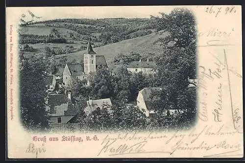 AK Stössing, Ortsansicht mit Kirche