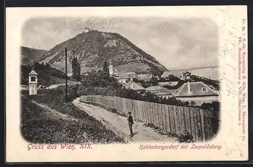 AK Wien, Kahlenbergerdorf mit Leopoldsberg