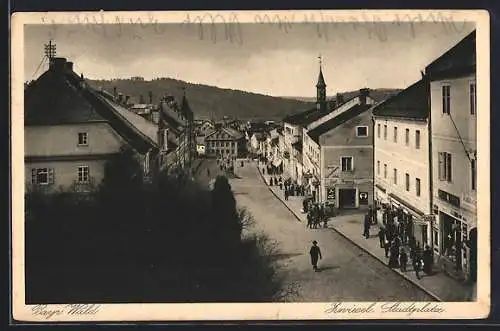 AK Zwiesel / Bayern, Strassenpartie am Stadtplatz