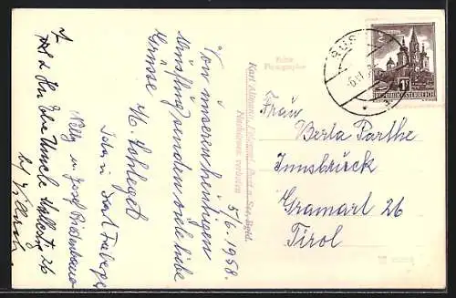 AK Rust am Neusiedlersee, Ortsansicht mit Stadtplatz aus der Vogelschau