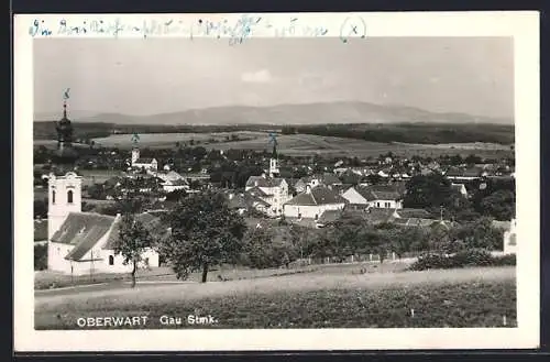 AK Oberwart / Stmk., Ansicht vom Hügel aus