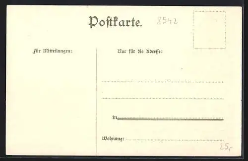 Lithographie Rotha, Ansicht der Stadt im 15.-16. Jahrhundert, Wappen